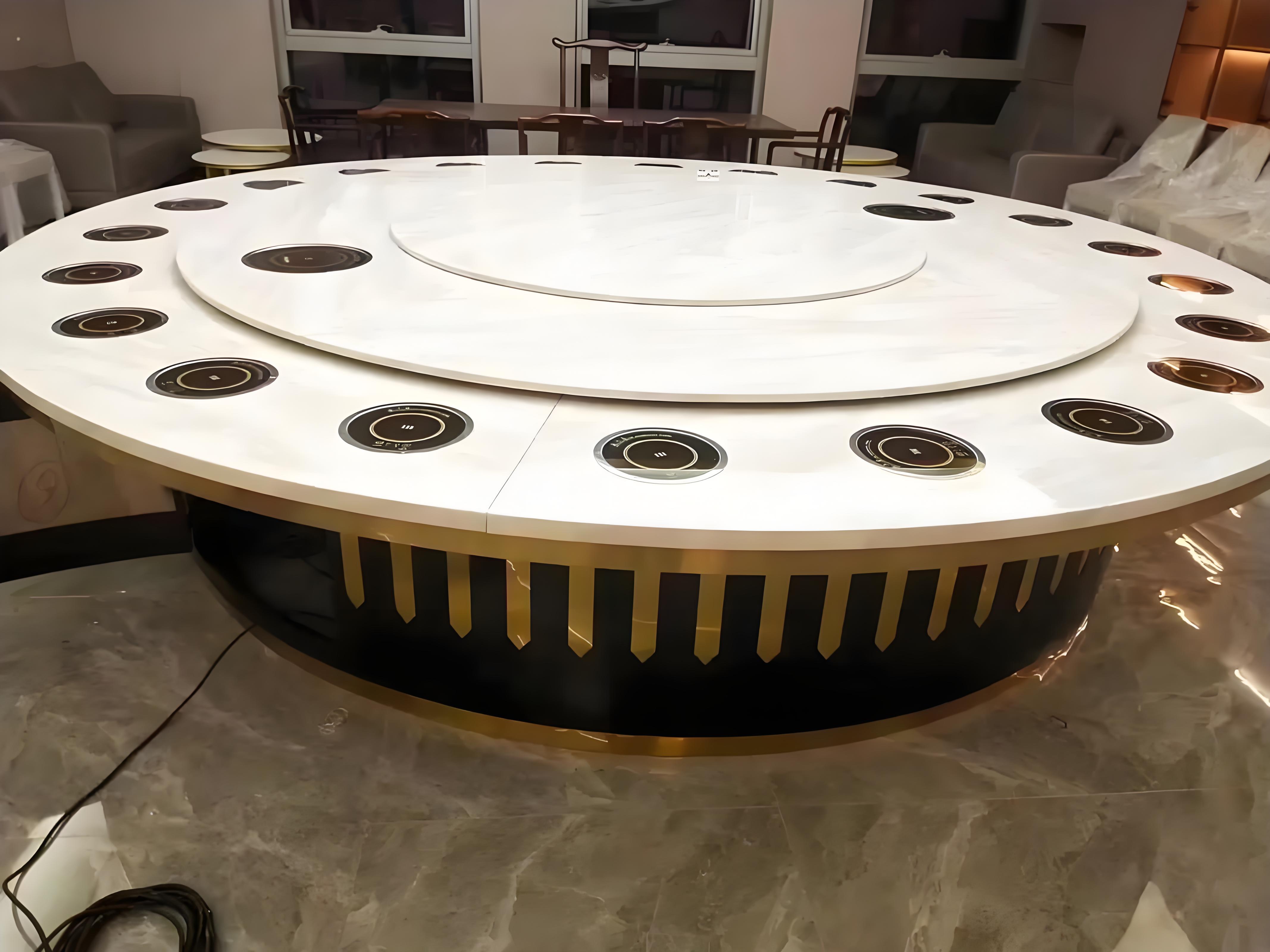 榆林市旋转火锅桌中餐桌 - 厂家